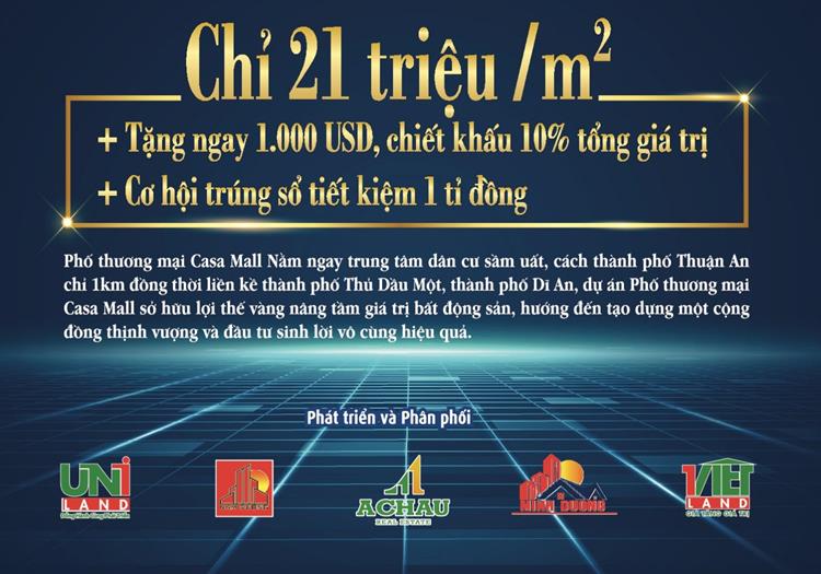 Chính sách bán hàng tại dự án Casa Mall