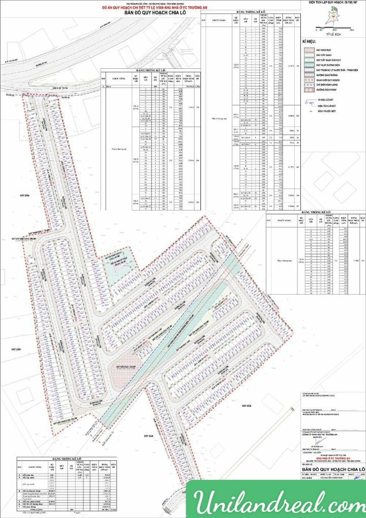 Mặt bằng dự án khu dân cư FC Trường An (chi tiết 1/500)