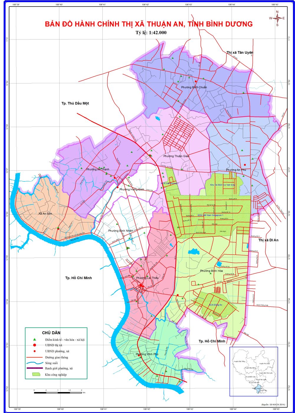 Bản đồ Thành phố Thuận An